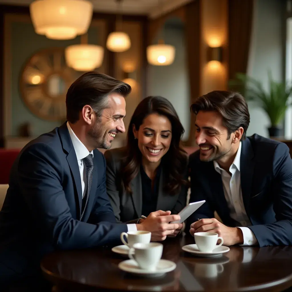 Immagine di una riunione di brainstorming per lo sviluppo di una nuova strategia aziendale